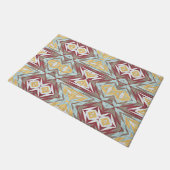 Eenduidig Groen Blauw Rood Geel Tribaal Deeg Deurmat (Schuin)