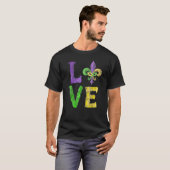 Eenduidig handgeschreven fluer de lis mardi gras l t-shirt (Voorkant volledig)
