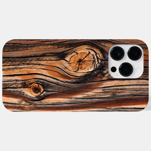 Eenduidig houtextuur Case-Mate iPhone case (Achterkant (horizontaal))