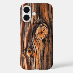 Eenduidig houtextuur iPhone 16 hoesje