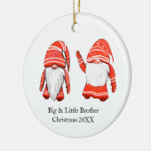 Eenduidig kerstfeest groots en broertje keramisch ornament (Links)