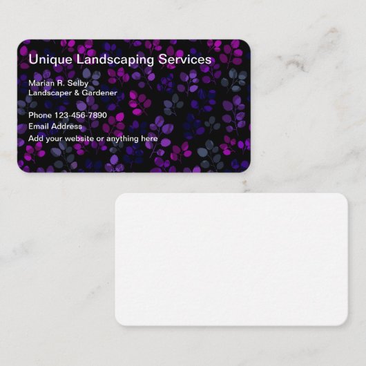 Eenduidig landschaar en tuinman visitekaartje (Voorkant / Achterkant)