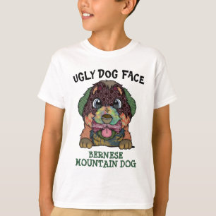 Eenduidig lelijk gezicht van Bernese Mountain Dog T-shirt