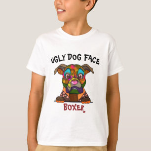 Eenduidig lelijke Boxer-hondengezicht T-shirt