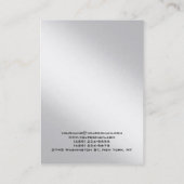 Eenduidig metalen zilverrood monogram visitekaartje (Achterkant)