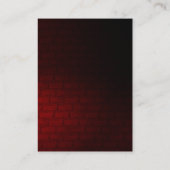 Eenduidig monogram met gewone rode muurstenen visitekaartje (Achterkant)