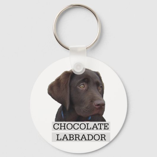 Eenduidig ontwerp van de chocolade Labrador! Sleutelhanger (Voorkant)