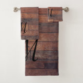 Eenduidig Roesthuis Barn Brown Monogram Bad Handdoek (Insitu)