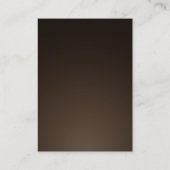 Eenduidig simpel monogram sepia bruin visitekaartje (Achterkant)