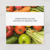 Eenduidig voedingsmiddel vierkante visitekaartje (Voorkant)