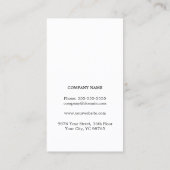 Eenduidig voedingsmiddel visitekaartje (Achterkant)