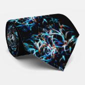 Eenduidige, gekleurde wilde grassen op zwart strop stropdas (Opgerold)