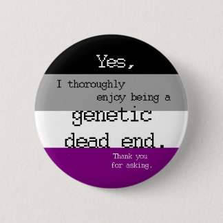 Eenduidige Genetische Dead End Pin Ronde Button 5,7 Cm