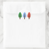 Eenduidige kerstbomen groene blauwe rode sticker (Tas)