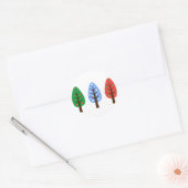 Eenduidige kerstbomen groene blauwe rode sticker (Envelop)