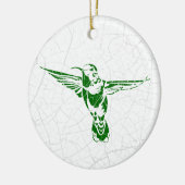 Eenduidige kerstkolibrie keramisch ornament (Links)