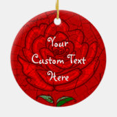 Eenduidige kerstkolibrie keramisch ornament (Achterkant)