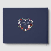 Eenduidige Paarse Waterverf bloemen bruiloft Gastenboek (Achterkant)