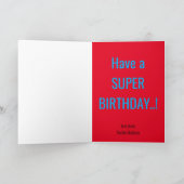 Eenduidige superheld Special Fun Children's Birthd Kaart (Binnen)