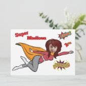 Eenduidige superheld Special Fun Children's Birthd Kaart (Staand voorkant)