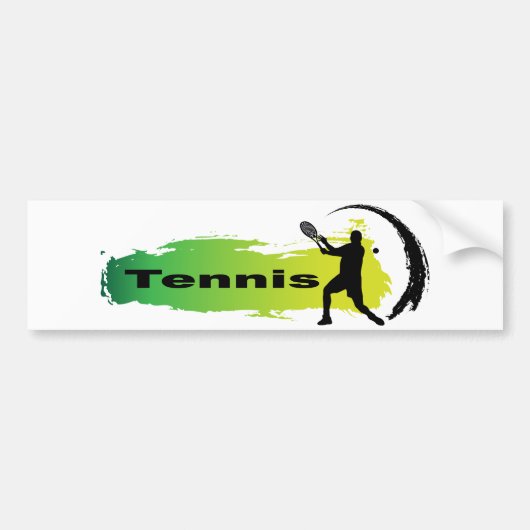Eenduidige tennis bumpersticker (Voorkant)