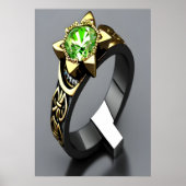 Eenduidige uraniumsteenring | AI Art Poster (Voorkant)