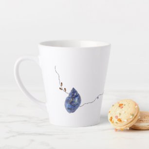 Eenduidige witte kerstblauwe mok Japanse Kintsugi