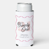 Eenentwintig Retro Wavy Minimalist 21e Verjaardag (Seltzer Voorkant)