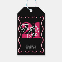 Eenentwintig Retro Wavy Minimalist 21e Verjaardag