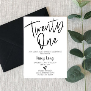 Eenentwintigste uitnodiging van de 21ste verjaarda