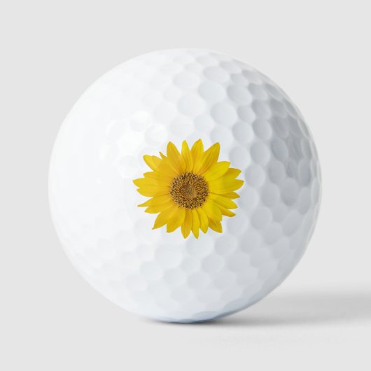 Eengele zonnebloem golfballen (Voorkant)