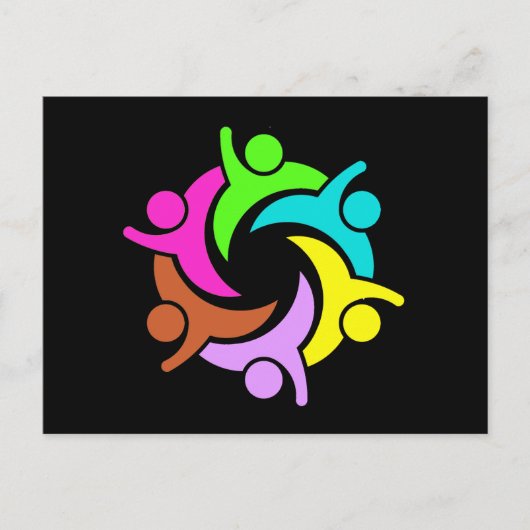 Eenheid en teamwork briefkaart (Voorkant)