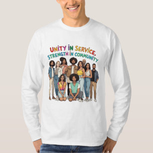 Eenheid in dienstbaarheid, kracht in gemeenschap – t-shirt