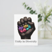 Eenheid in diversiteit briefkaart (Staand voorkant)
