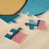 Eenheid in diversiteit houdt handen puzzel vast. (Zijkant)