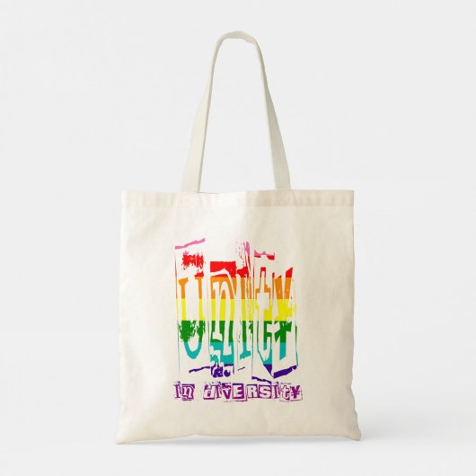 Eenheid in diversiteit LGBT Rainbow Gay Pride Tote Bag (Achterkant)