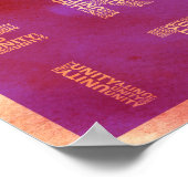 Eenheid in het poster waterverf Diversiteit (Hoek)