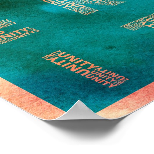 Eenheid in het poster waterverf Diversiteit (Hoek)