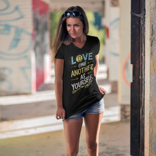 Eenheid in Liefde: Tekening van Liefde Elkaar Als T-shirt