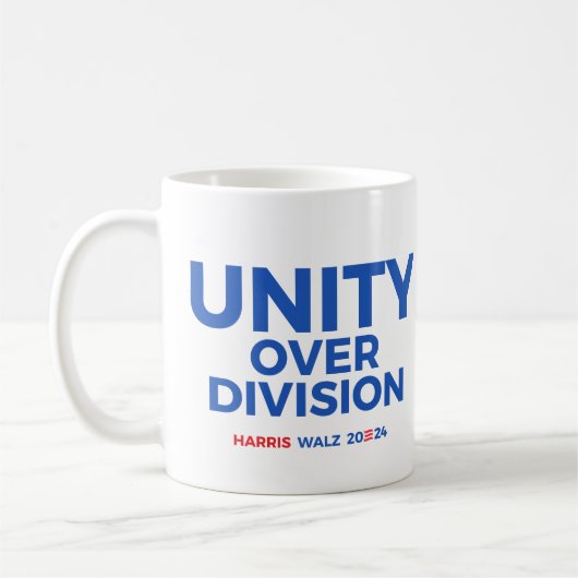 Eenheid over Divisie - Harris Walz 2024 Koffiemok (Links)