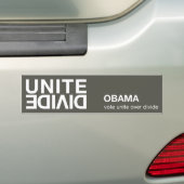 Eenheid Over splitsen bumpersticker (Op auto)