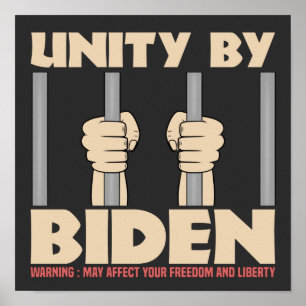 Eenheid van Biden Funny Joe Biden roept op tot een Poster
