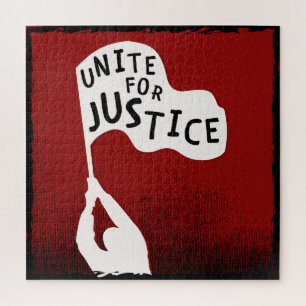 Eenheid voor gerechtigheid! Protest Slogan Banner Legpuzzel