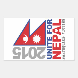 Eenheid voor noodhulp bij aardbevingen in Nepal Rechthoekige Sticker