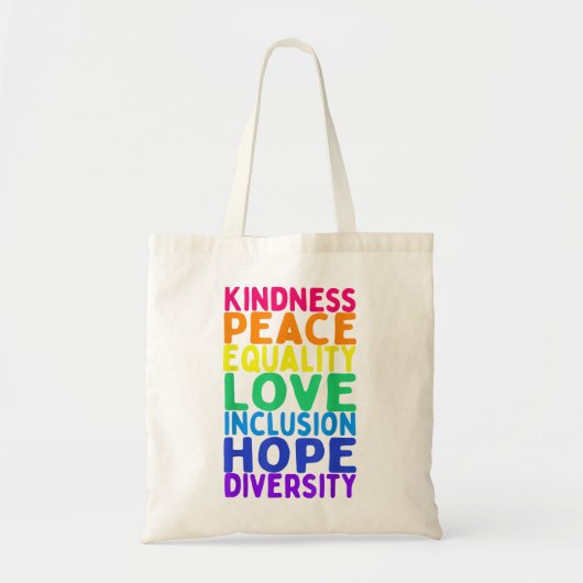 Eenheid Vredesgelijkheid Insluiting Diversiteit Me Tote Bag (Voorkant)