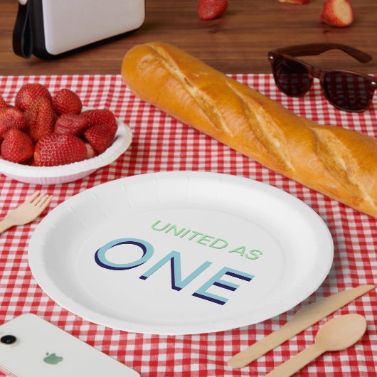 eenheidsboodschap papieren bordje (Picknick)