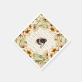 Eenhoevige honingraat en bijenbloem servet (Hoek)