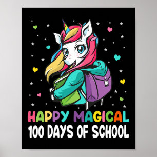 Eenhoorn 100 dagen gelukkig magisch 100 dagen van poster