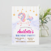 eenhoorn 1e verjaardagsfeestje kaart (Staand voorkant)