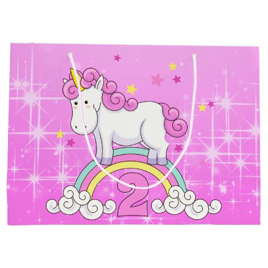 Eenhoorn 2e verjaardag large cadeauzakje (Achterkant)